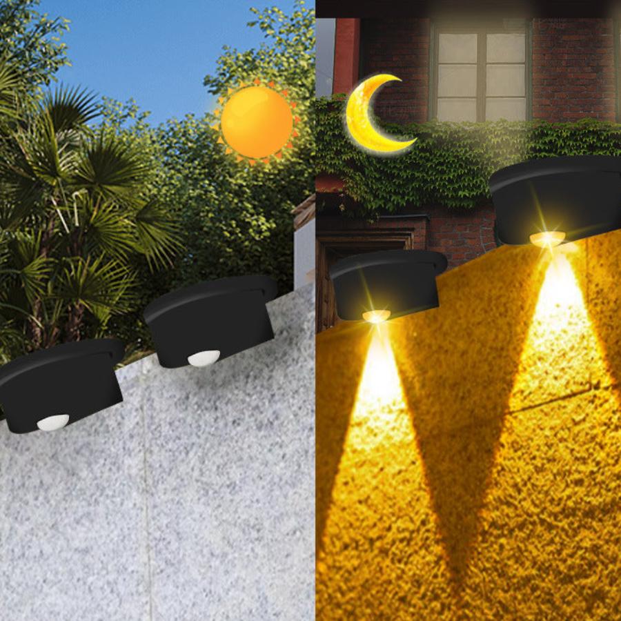 Luzes de Passo Solar – Luzes LED à Prova de Água para Escadas, Paredes e Corrimãos para Jardim e Pátio