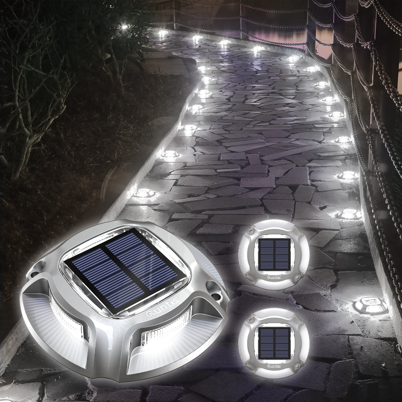 Luci da Deck Solari 2 Colori in 1 Design per Illuminazione Decorativa