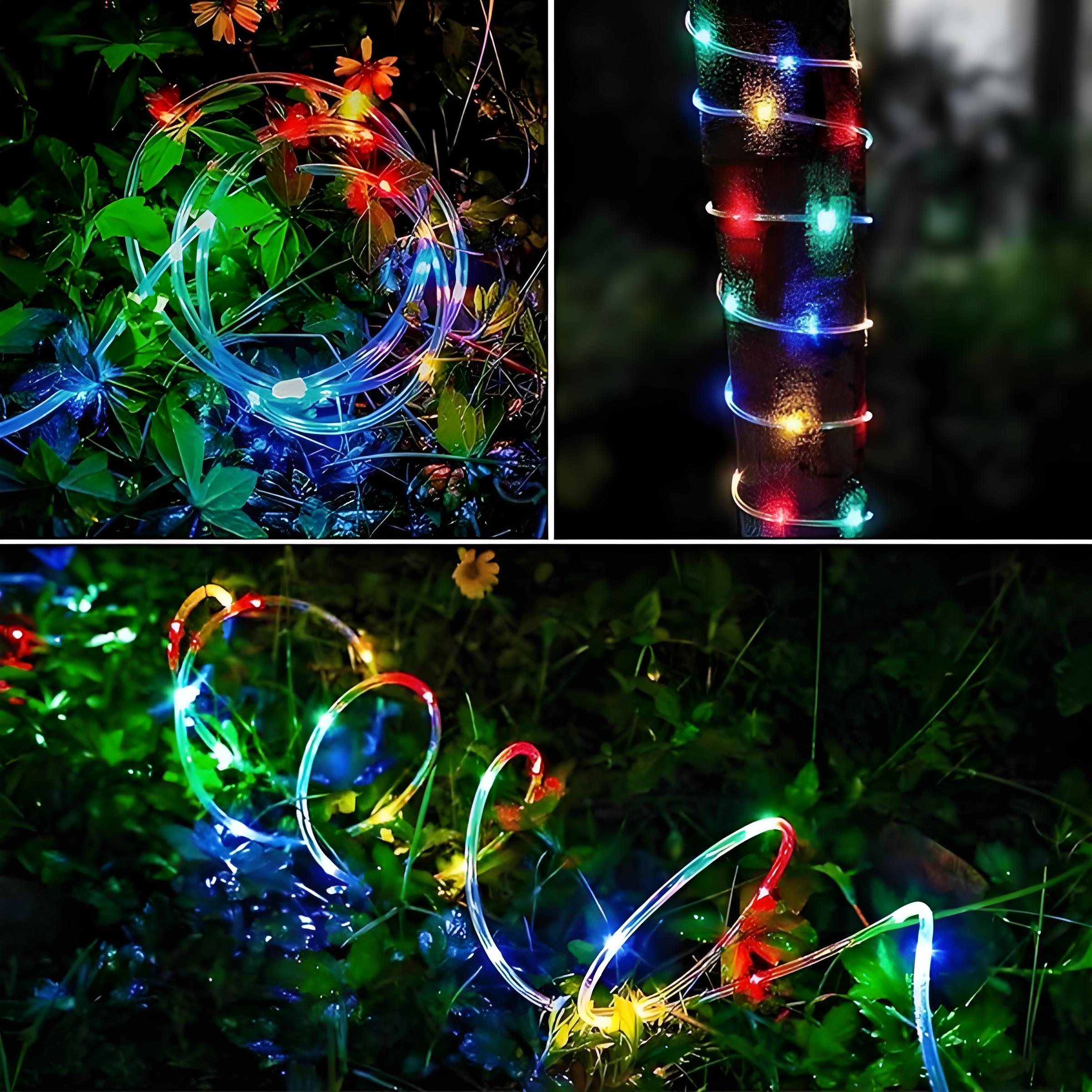 Luci a stringa esterne impermeabili, luci a stringa solari, 8 modalità, luci fatate per decorazione esterna, illuminazione per giardino. Decorazione natalizia.