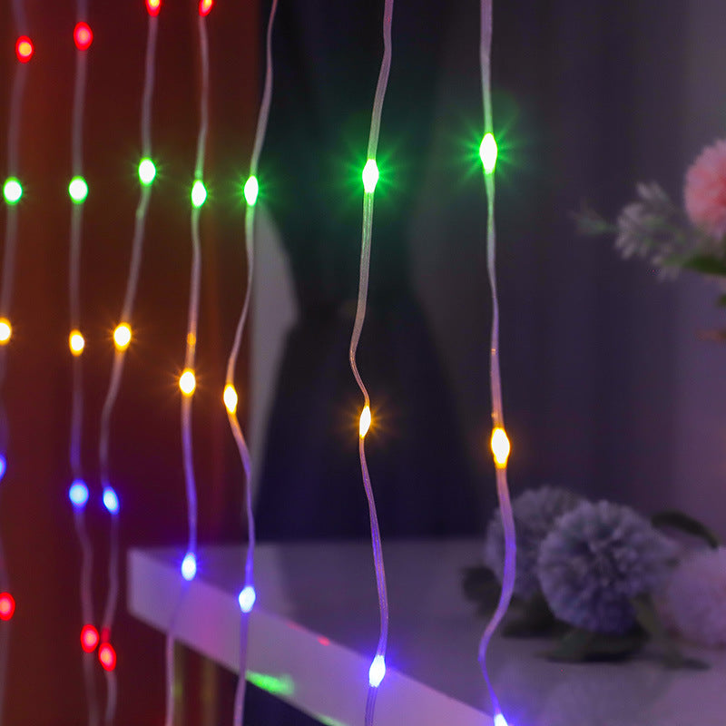 Luzes de Cortina LED Fluídas com Controlo Remoto - Luzes a Piscar para Decoração de Férias e Festas