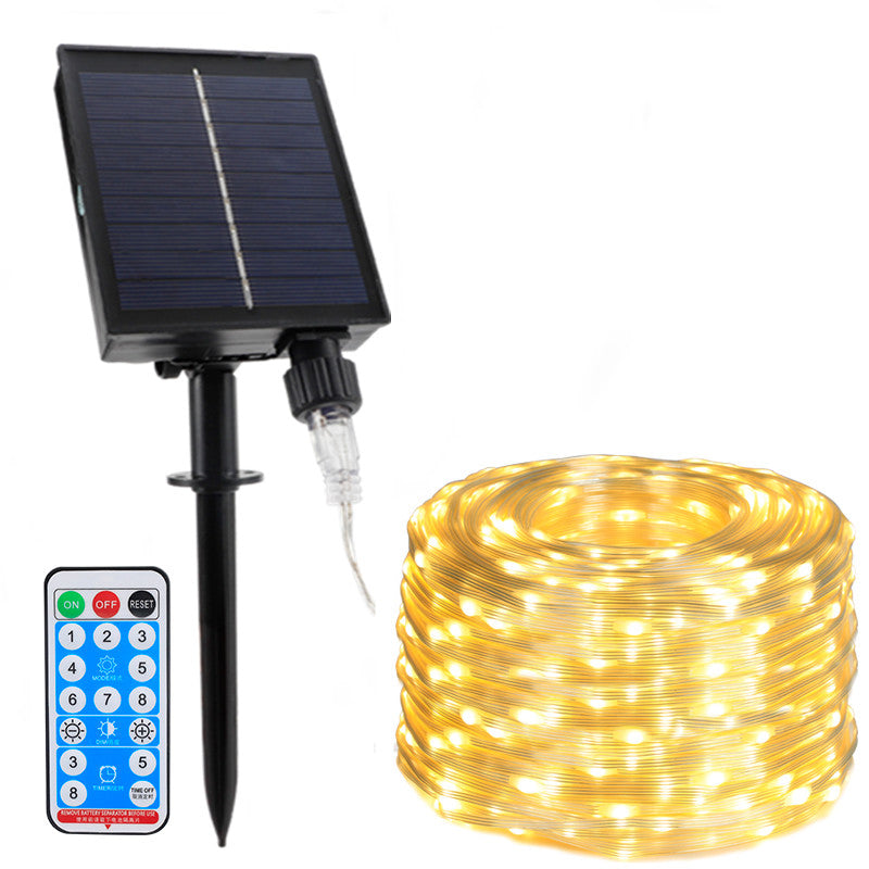 Quntis Luci a Stringa LED da Esterno Alimentate a Energia Solare ¨C Luci Fatate in Rame Impermeabili con Rivestimento in PVC per Giardino e Decorazioni Natalizie