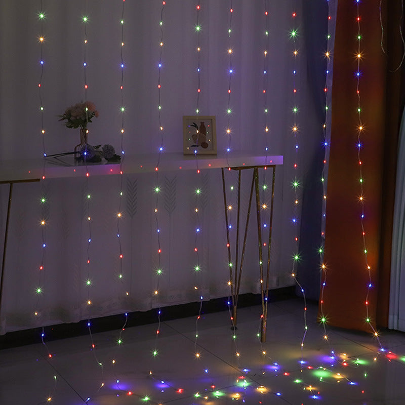 Luzes de Cortina LED Fluídas com Controlo Remoto - Luzes a Piscar para Decoração de Férias e Festas