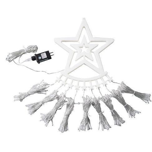 Quntis Luci a Stringa Meteor Shower Star Waterfall LED ¨C Luci Cometa a 9 Code Impermeabili IP44 per Decorazioni da Giardino, Prato e Albero