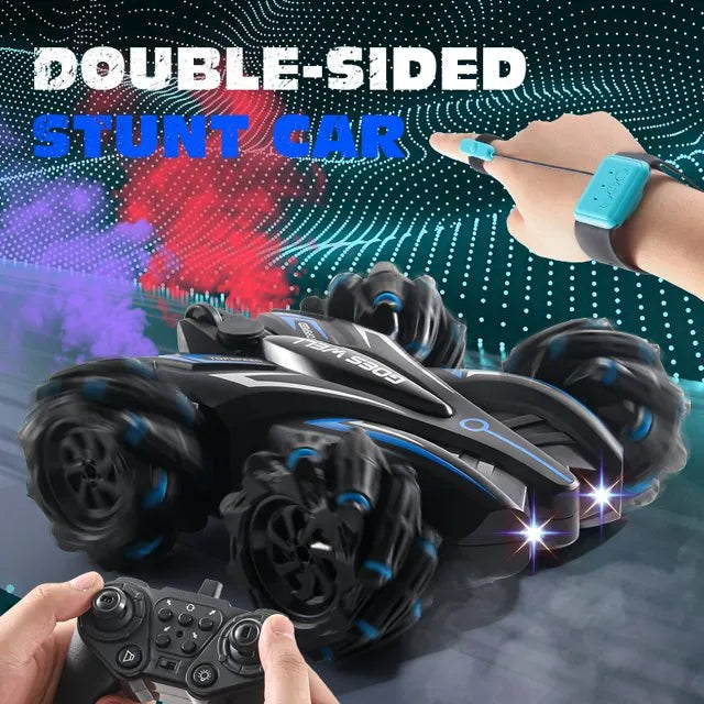 Remote Control Car Gesture Sensing RC Stunt Car with Lights Music Hand Gesture Remote Control Car Toy with 360 Spins Gesture RC Car Birthday Toys