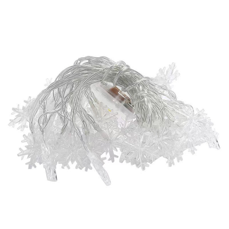 Quntis Luzes de Natal em Forma de Floco de Neve e Rena IP42 LED ¨C Decoração de Férias a Pilhas com Controlo Remoto