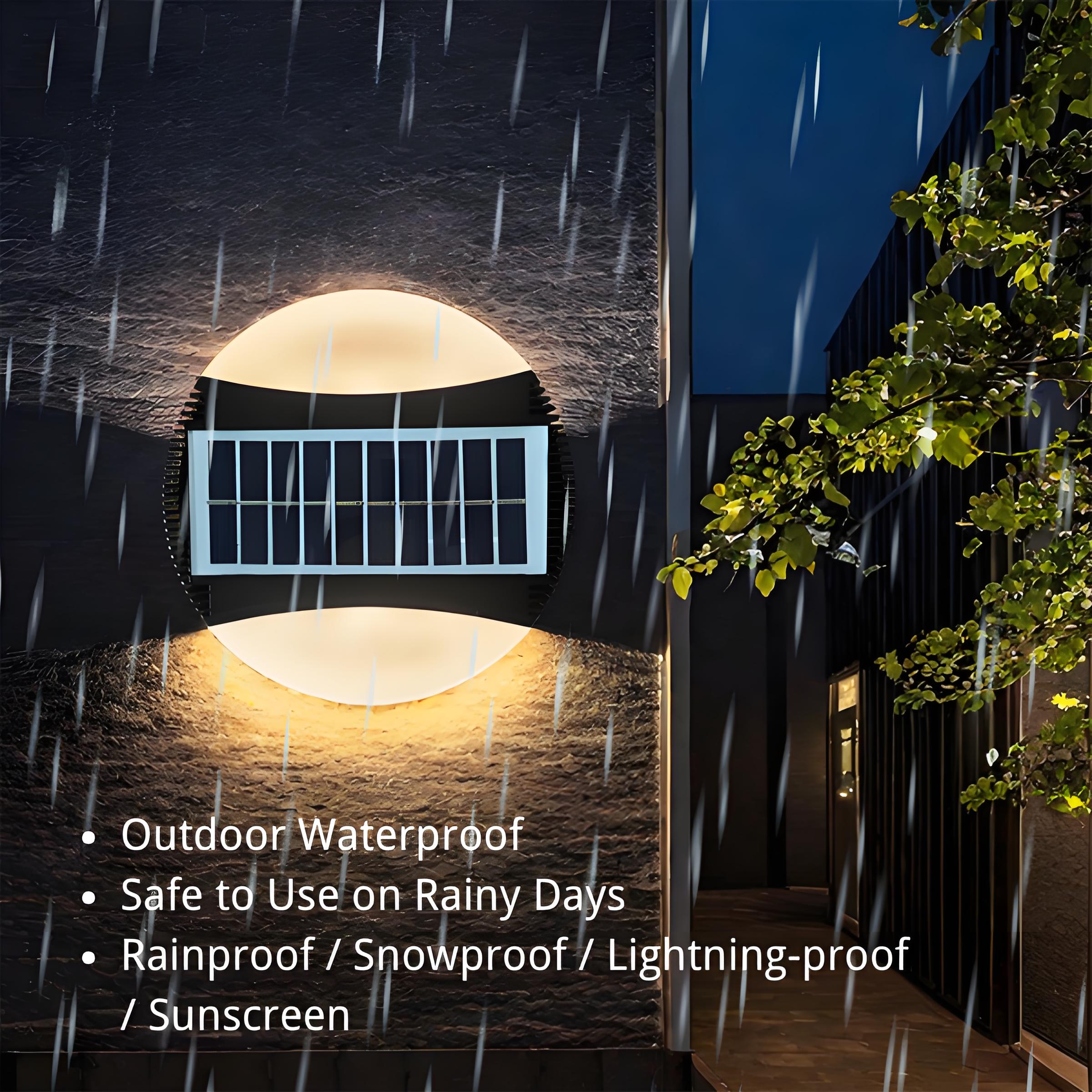 Luz de Parede Solar para Exterior – Luz de Decoração LED à Prova de Água para Jardim e Escadas