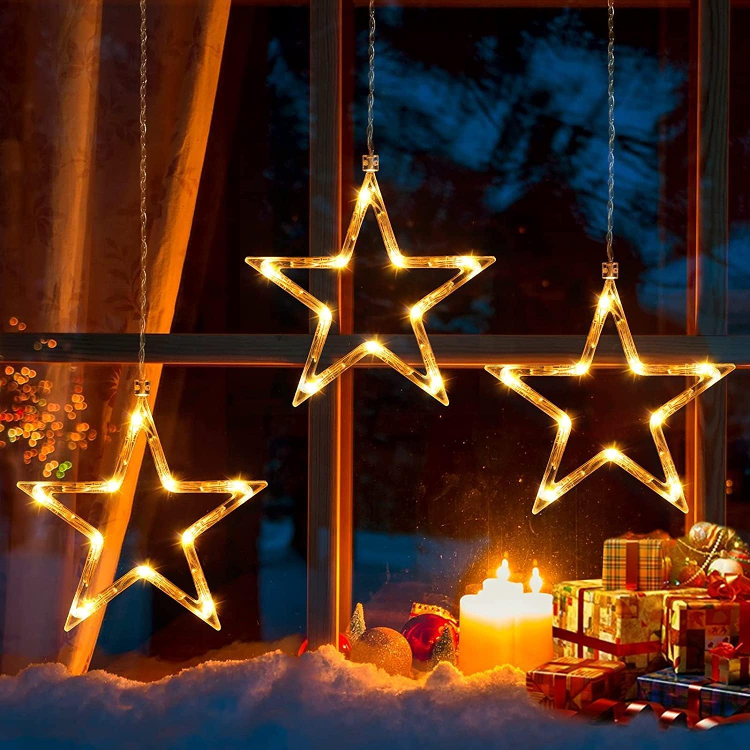 Vintage Illuminated 2 piece Locking Star Holiday 2024 Display