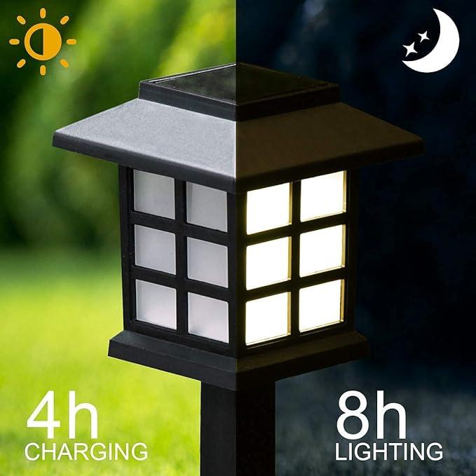Luzes de Jardim ao Ar Livre LED Solar - Luzes de Caminho à Prova de Água para Jardim, Quintal, Pátio