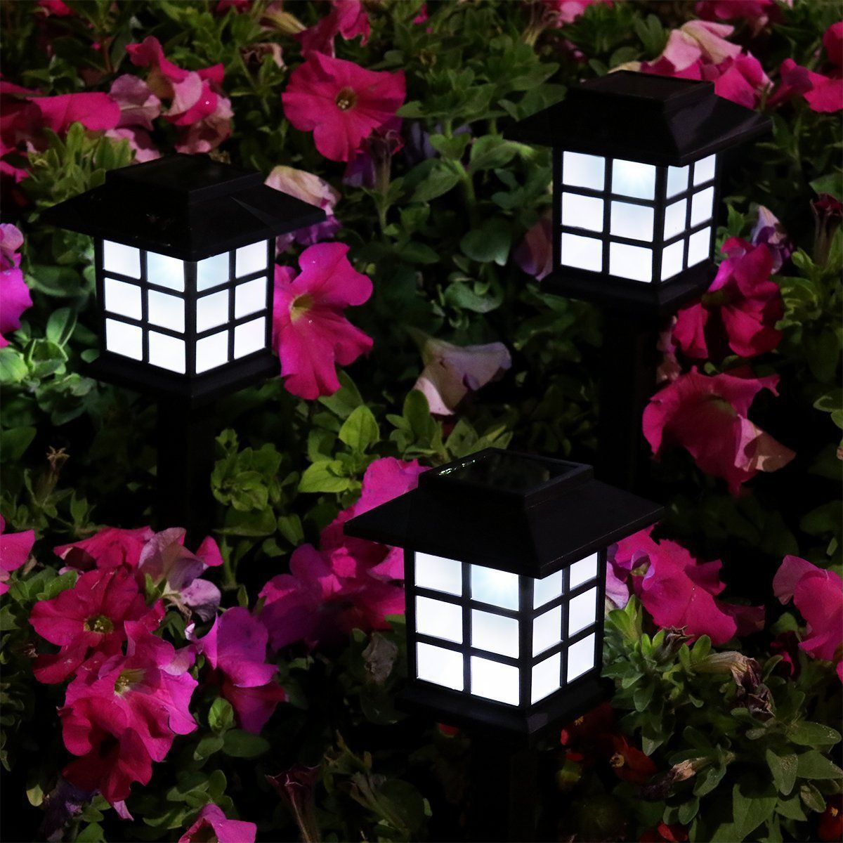 Luzes de Jardim ao Ar Livre LED Solar - Luzes de Caminho à Prova de Água para Jardim, Quintal, Pátio