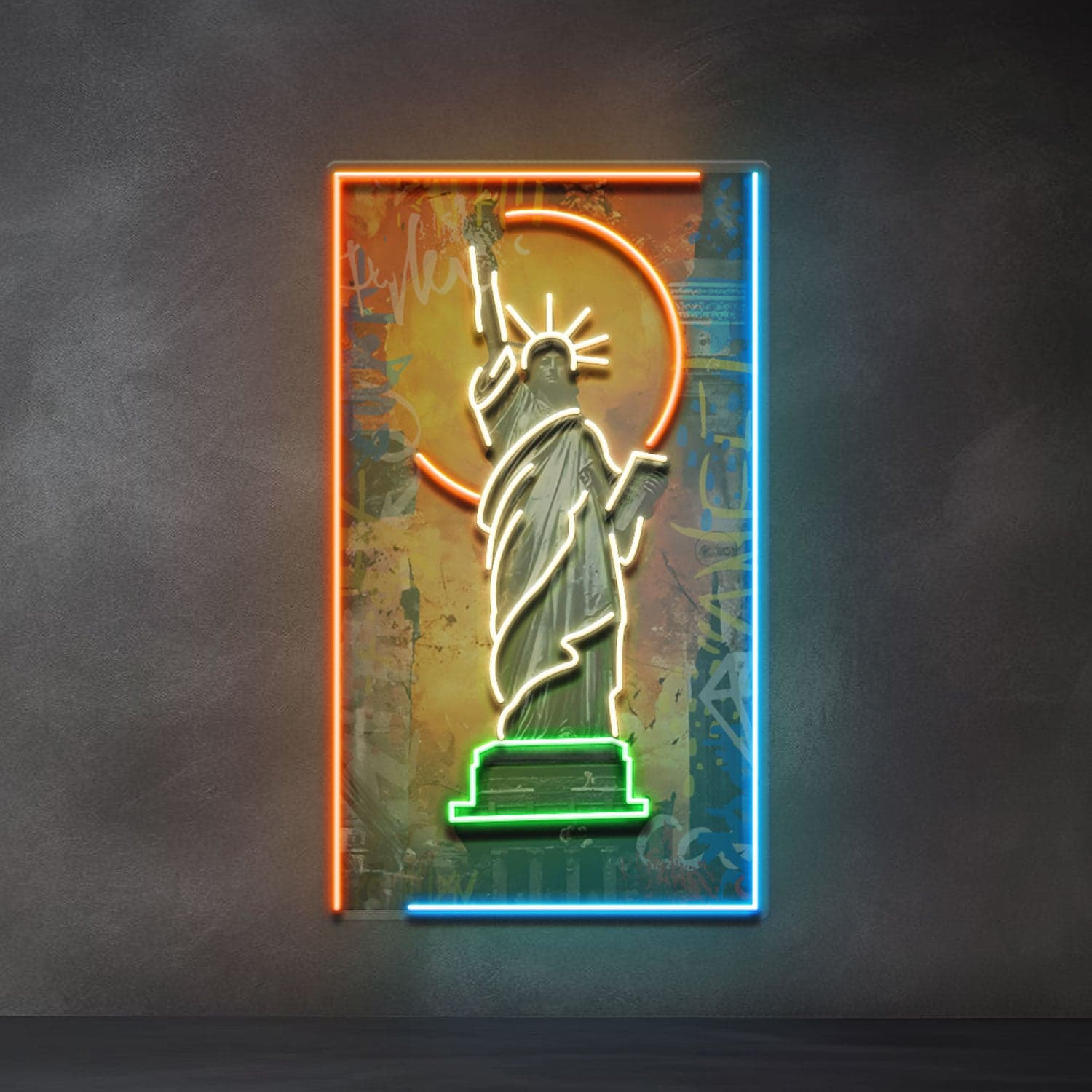 Statue of Liberty Neon Sign Perfect for Living Rooms, Offices, Cafes, and Art Galleries