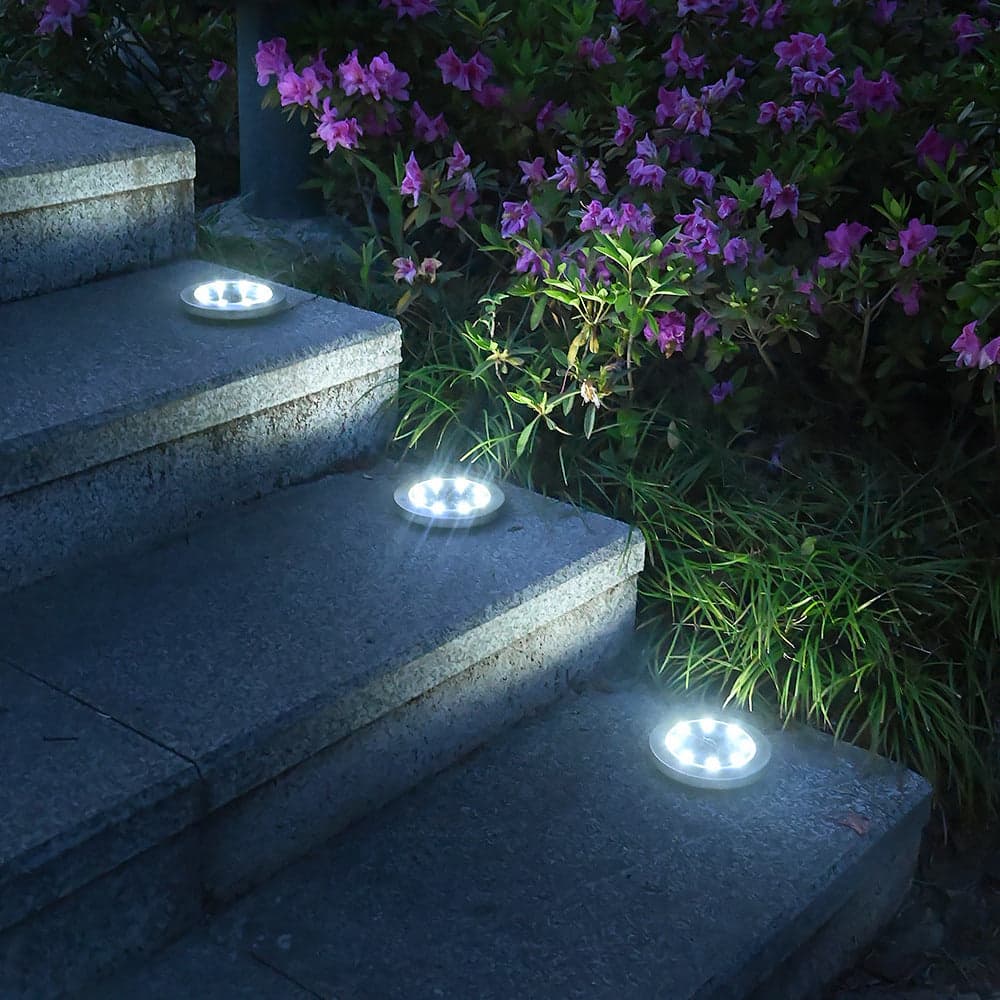 Deck Lights Solar Powered, Solar Deck Lights Outdoor 50 Hours Of Illumination,for Landscape,Walkway,Lawn,Steps Decks,Pathway Yard Stairs Fences,Garden Decorations