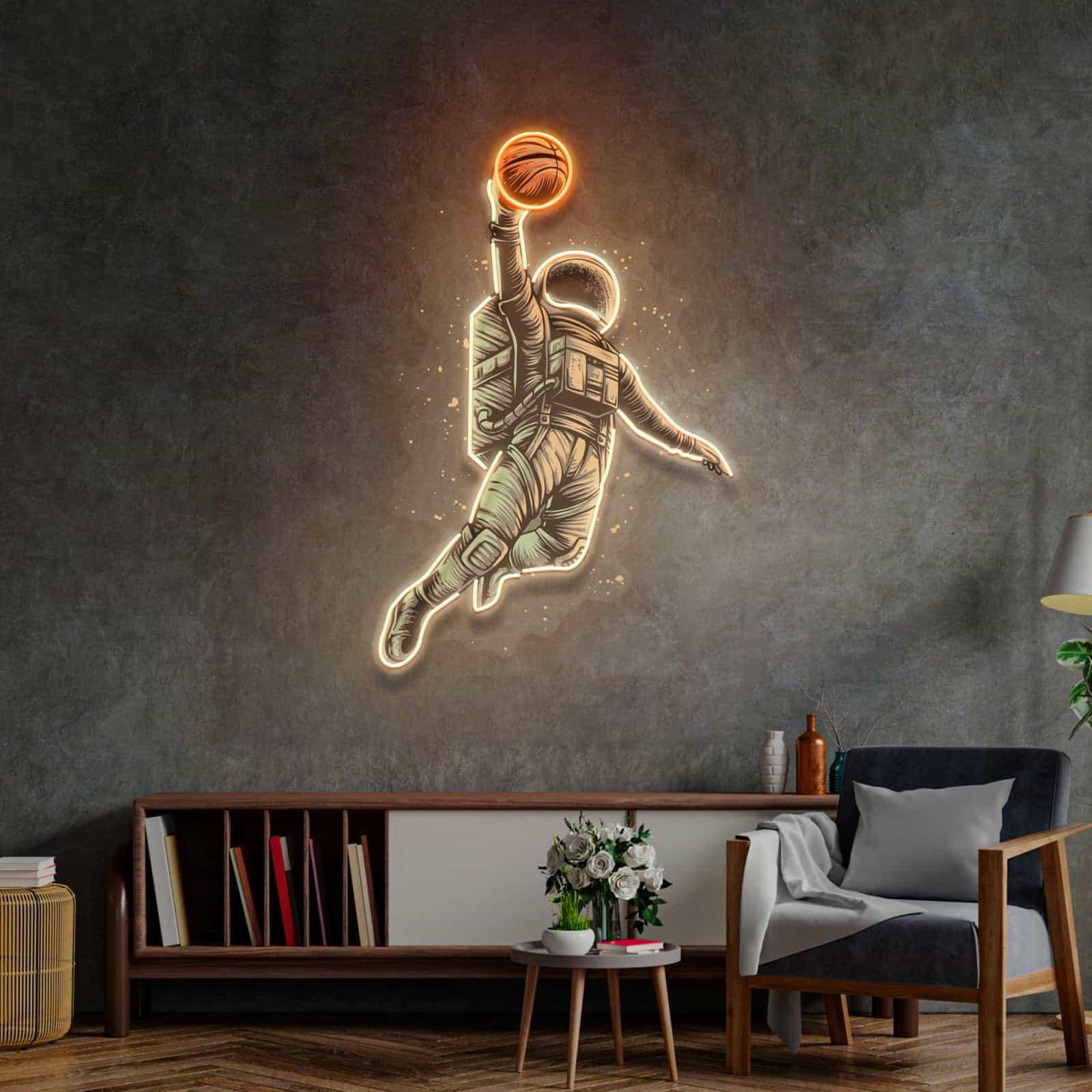 Dynamic Astronaut Design,Perfect for Game Rooms, Sports Bars, Kids' Rooms