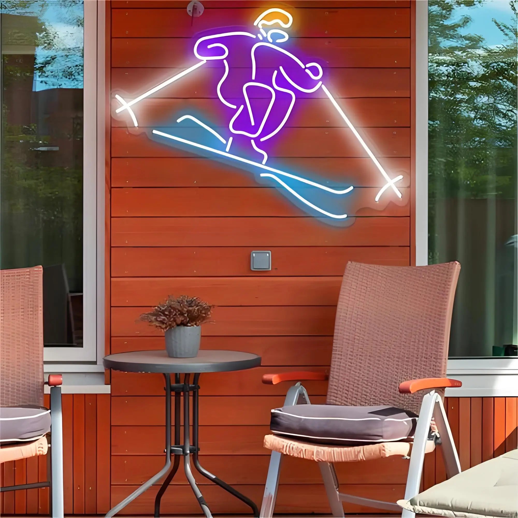 Ski Neon Sign, Apres Ski, Ski Goggles, Custom Apres Ski Sign, Ski WAll Decor, Gift for Skier