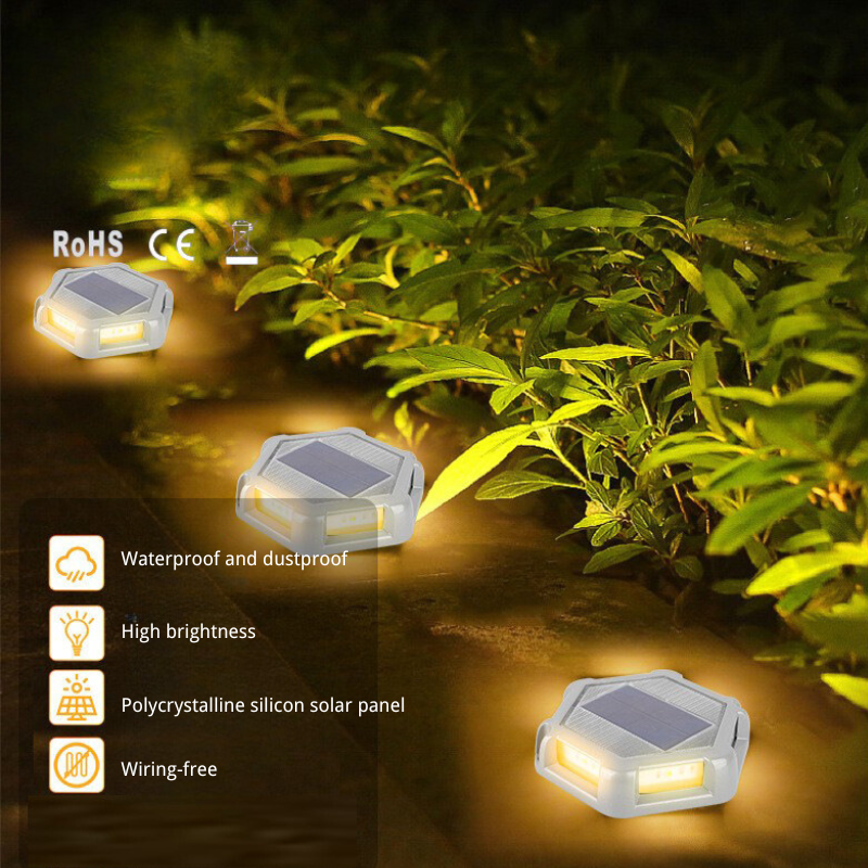 New Solar Ground Lights – IP65 Waterproof Outdoor Garden, Lawn & Stair Step Lights