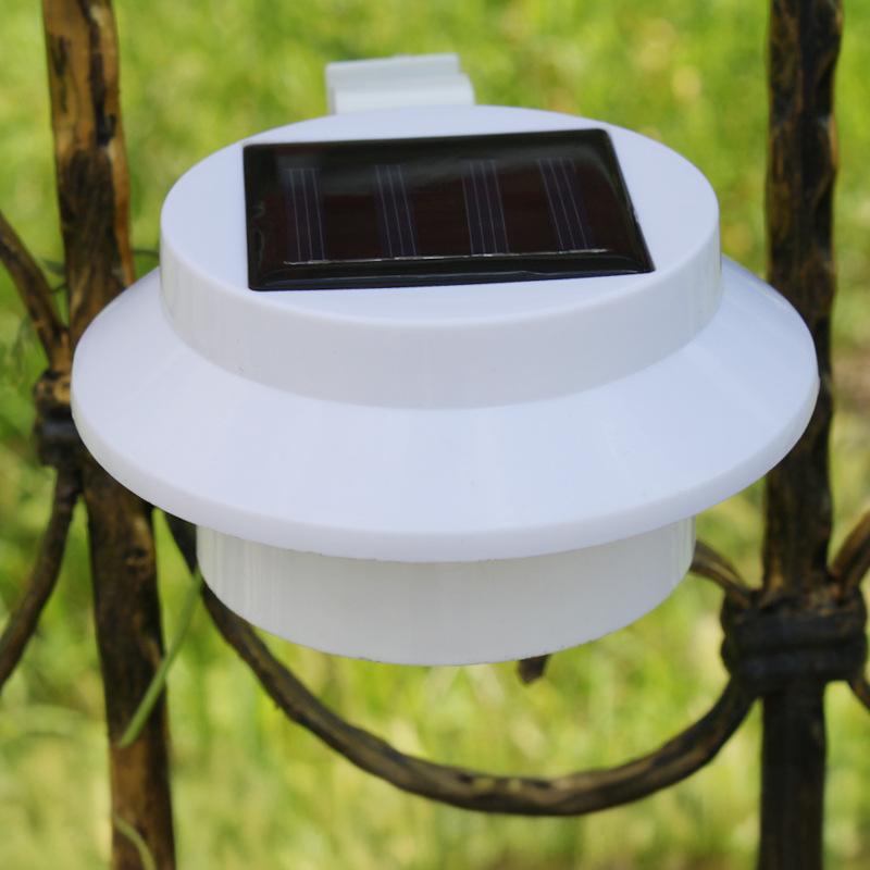 Solar Powered Gutter Lights Outdoor Decorative Waterproof Led Fence L for Railing, Outside Wall, Deck, Garden, Path, Backyard, Sidewalk, Yard, Patio, No Drilling Installation