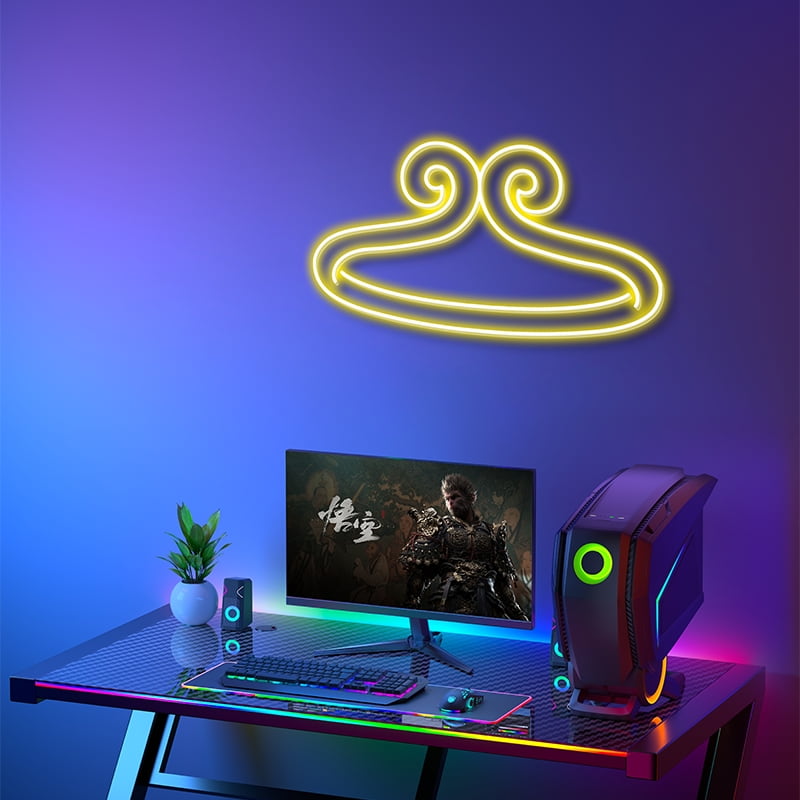 Minimalist WuKong's Tightrope Neon Light – Sleek and Cozy Accent for Game Rooms and Creative Spaces