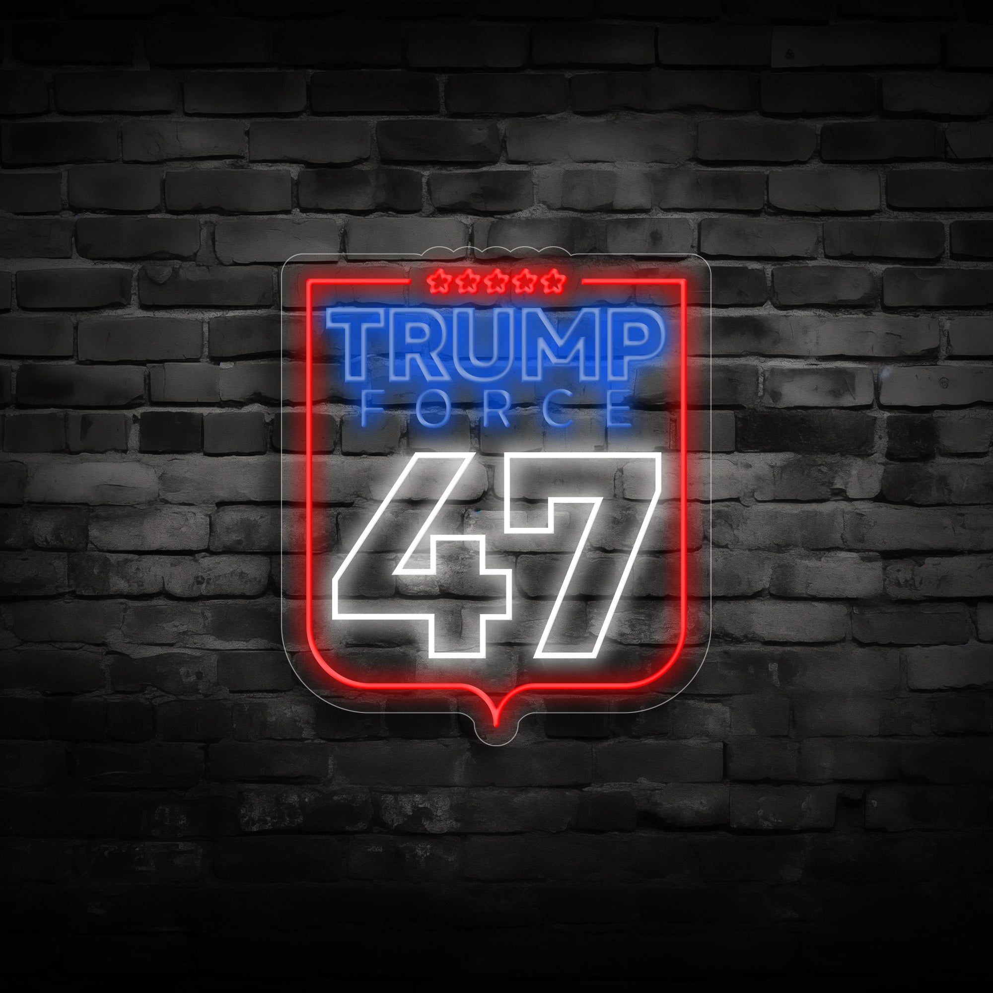 Trump 47 Neon Sign – Bright LED Light Up Sign for Election 2024 Decor, Patriotic USA Election Sign, Perfect for Politics Office Decor!