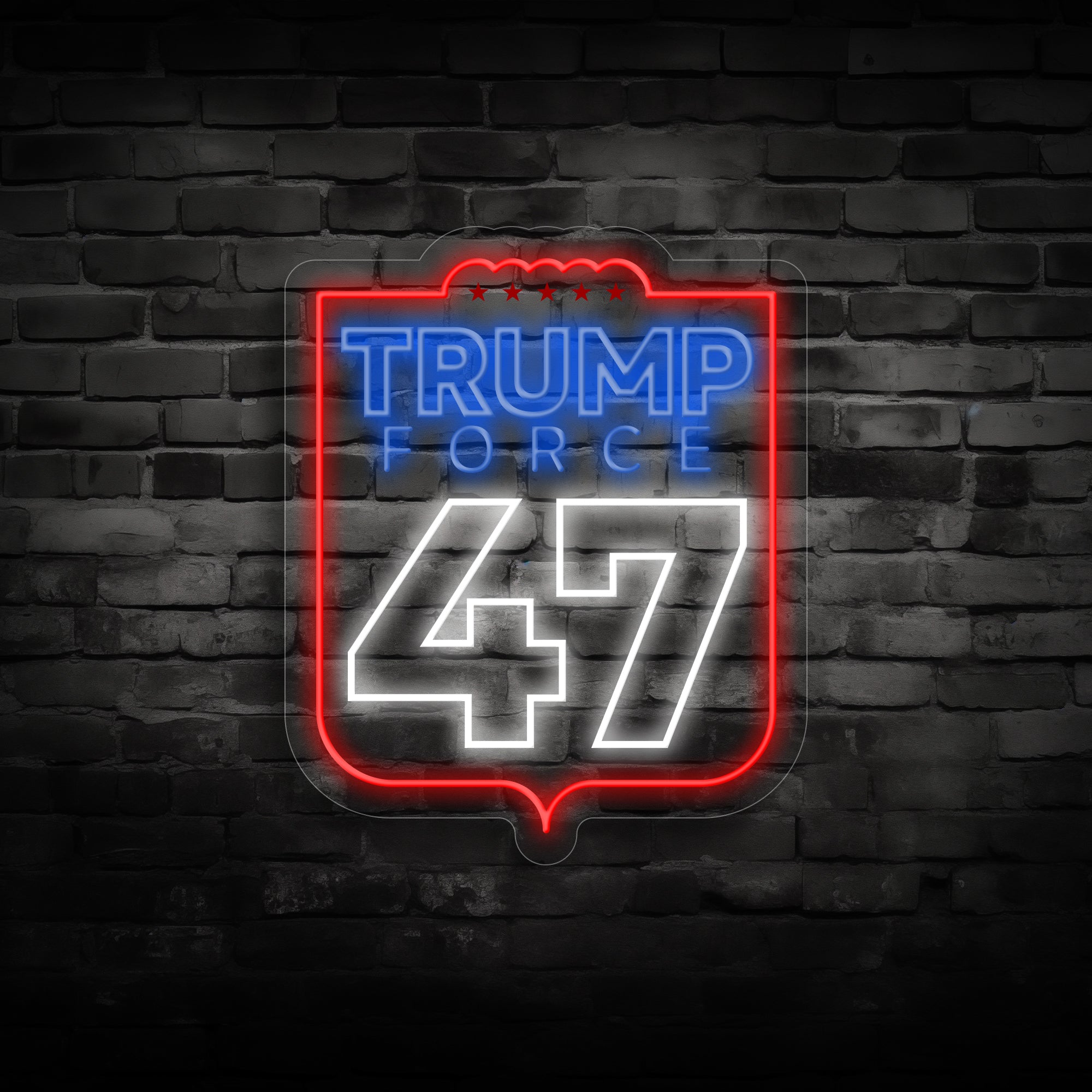 Trump 47 Neon Sign ¨C Bright LED Light Up Sign for Election 2024 Decor, Patriotic USA Election Sign, Perfect for Politics Office Decor!