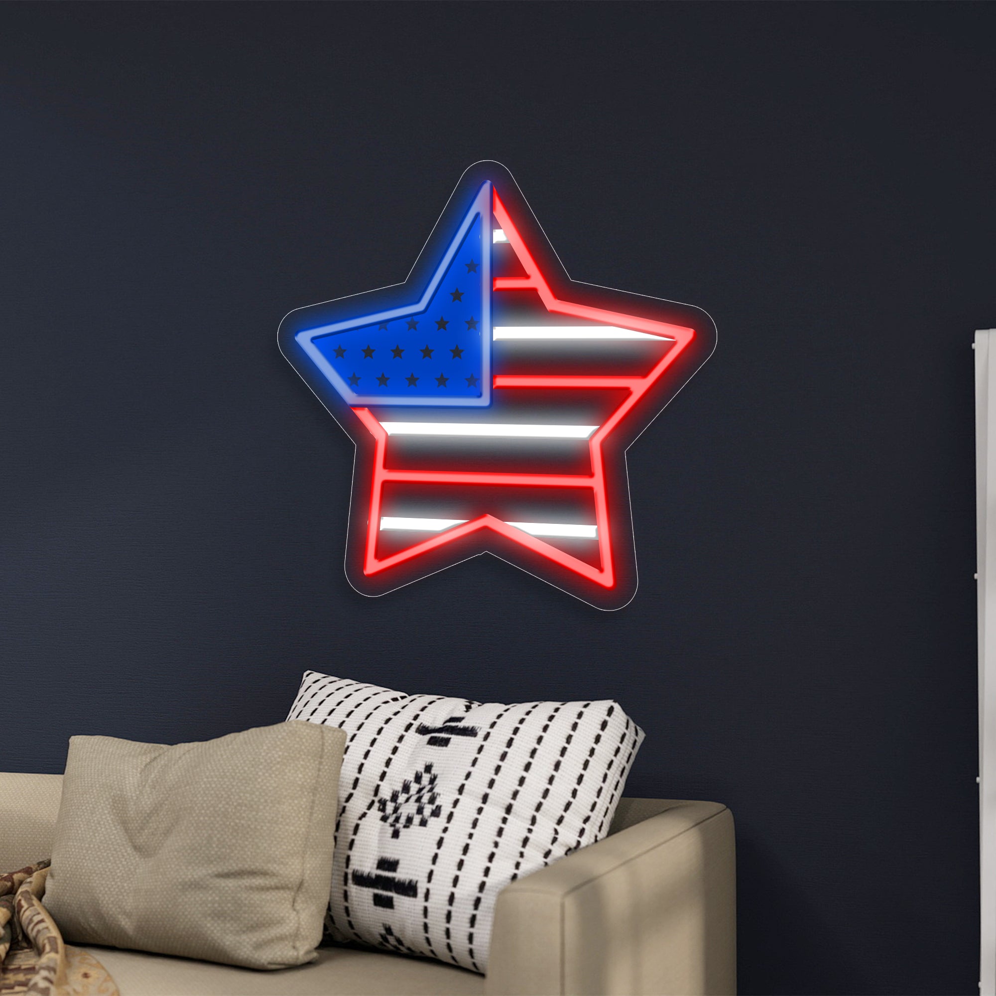 Radiant Five-Pointed Star Neon Light