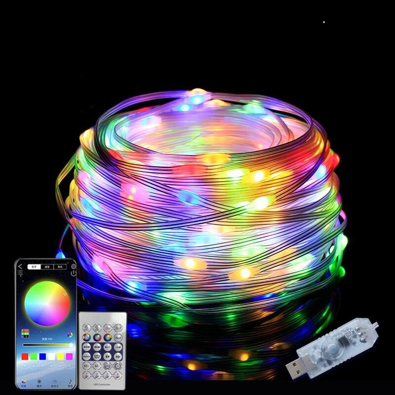 USB LED String Lights – Remote-Controlled Mini Fairy Lights, Waterproof Outdoor Camping & Decorative Lights