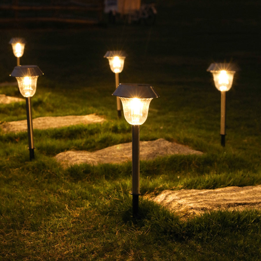 Solar LED Ground Lights – Colorful Stainless Steel Outdoor Garden & Lawn Pathway Lights