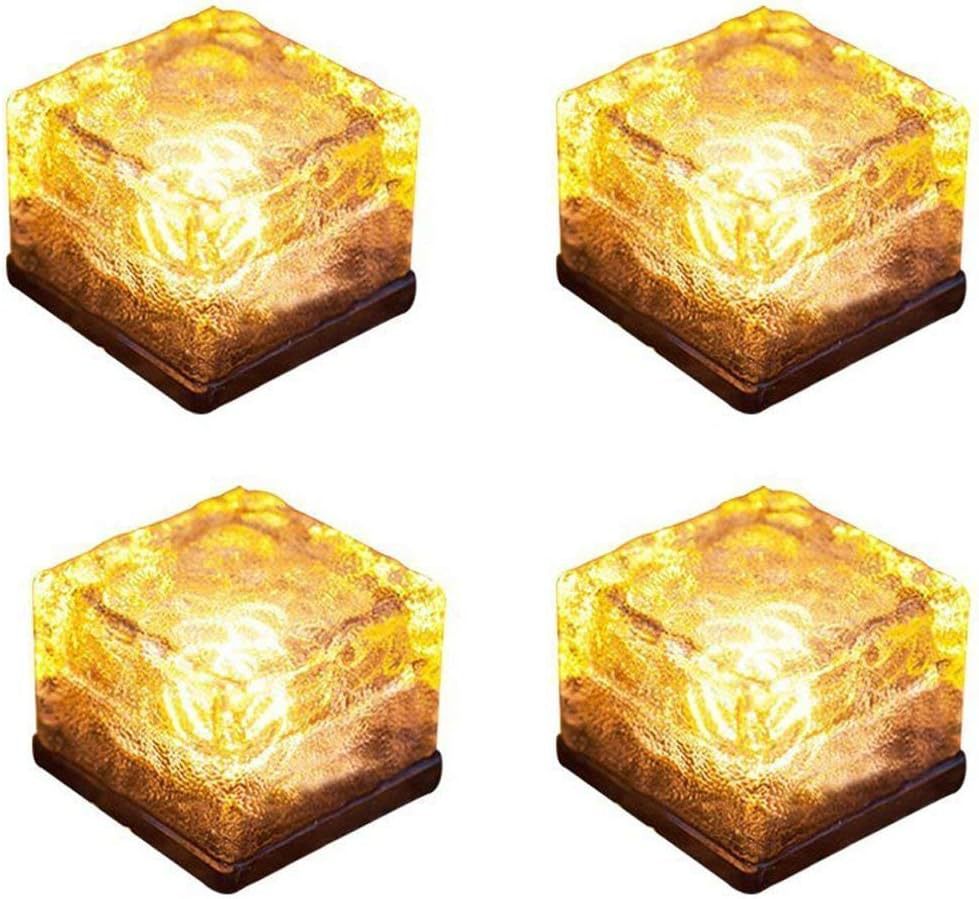 New Solar Crystal Ice Brick Lights ¨C Waterproof Landscape & Garden Ground Lights, Water Drop Design for Balcony & Yard Decor