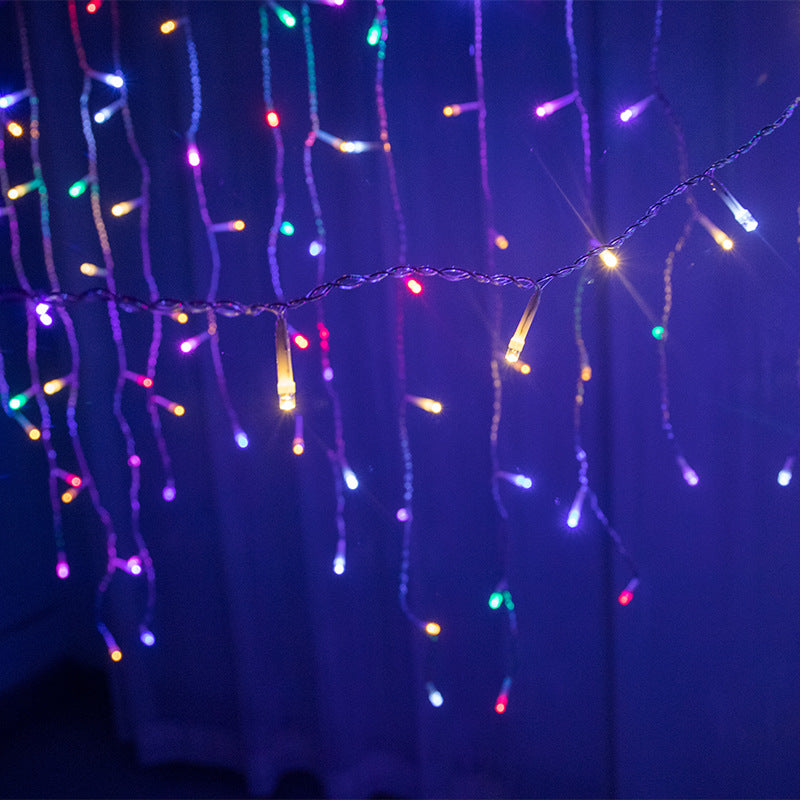 Quntis IP43 Waterproof Plug-in LED Icicle Lights ¨C Multi-Color Starry String Lights for Christmas Tree & Holiday Decor