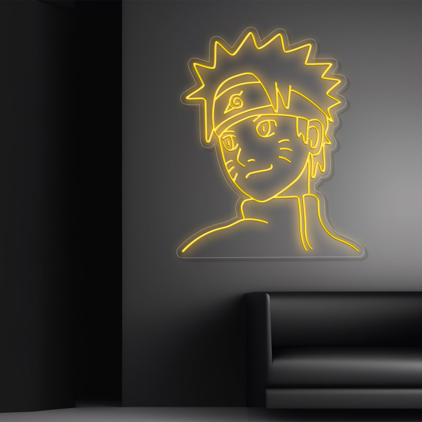 Neon Naruto Sign ¨C Warm Orange Glow Featuring Iconic Anime Character for Personal Rooms, Themed Caf¨¦s, and Comic Stores