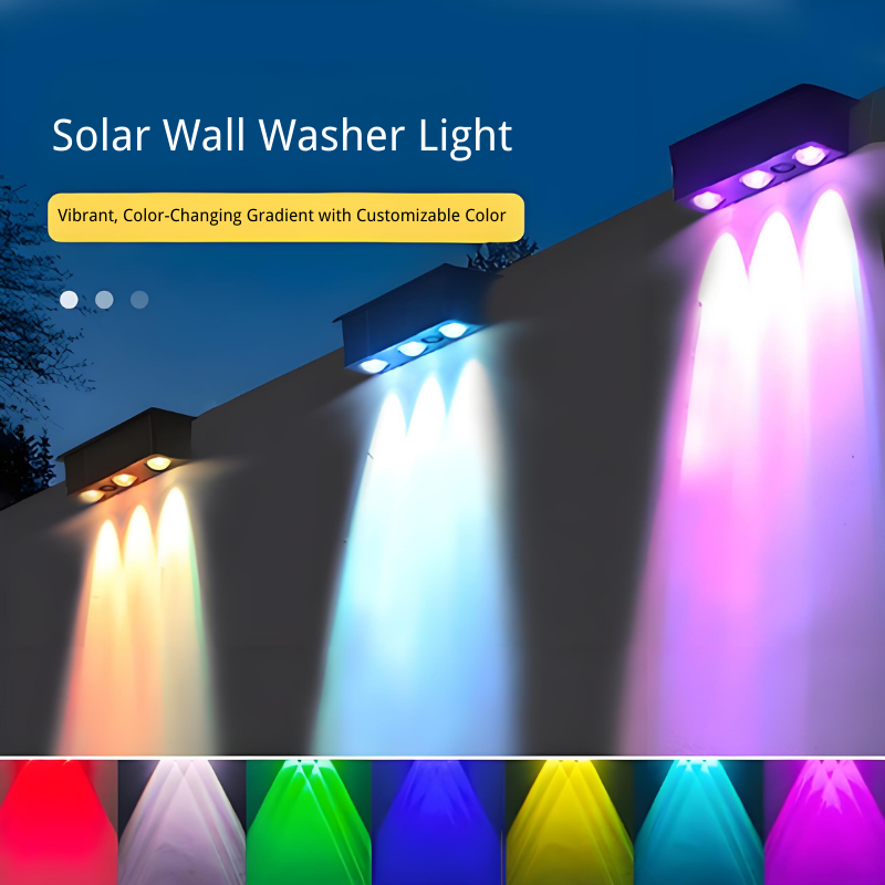 Solar Wall Lights for Outdoor Garden, Patio, and Balcony ¨C Waterproof Solar Wall Wash Lights