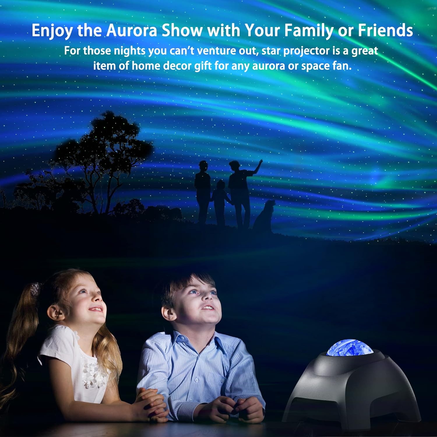 Northern Lights Aurora Projector, Night Light Galaxy Projector for Kids Adults, for Home Decor Bedroom/Ceiling/Party