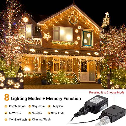 400 LED 32ft 80 Drops Curtain Lights - Icicle & Crystal Ball Fairy Light (2 Models) - quntis-service