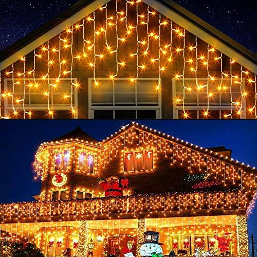 400 LED 32ft 80 Drops Curtain Lights - Icicle & Crystal Ball Fairy Light (2 Models) - quntis-service