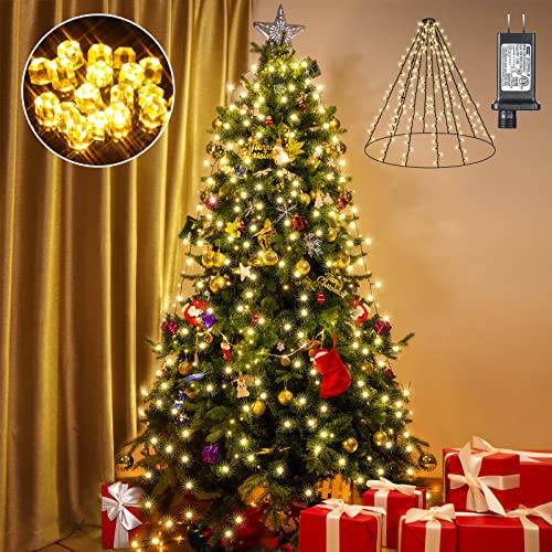 6.6FT x 10 Lines 400 Diamond LED Christmas Tree Lights - quntis-service