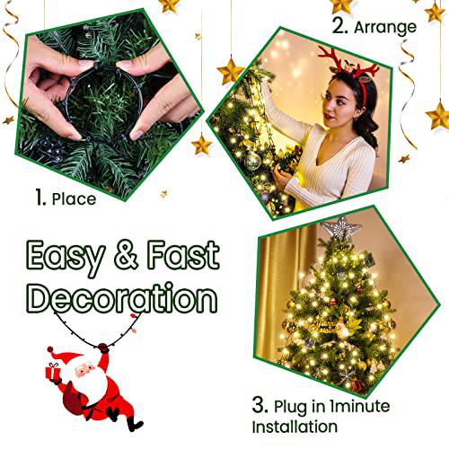 6.6FT x 10 Lines 400 Diamond LED Christmas Tree Lights - quntis-service