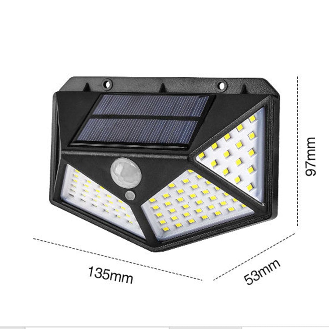 Illumination 100 LEDs Outdoor Solar Wall Lights,Waterproof Solar Sensor Motion Light - quntis-service