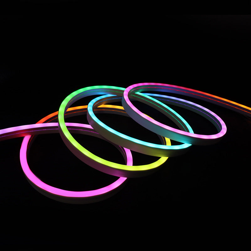 USB RGB Neon Light Strip Set ¨C 5V Bluetooth APP Control, Silicone Waterproof Music-Activated Flowing Decorative LED Strip Lights