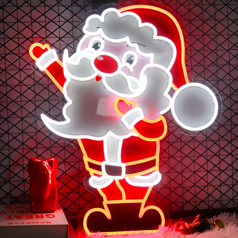 Christmas Gifts: Ideal Santa Claus Neon Christmas Lights, Multicolor Festive LED Decoration for Home and Storefront, Perfect for Shop Attracting Attention and Enhancing Holiday Atmosphere, A Great Gift for Kids and Loved Ones.