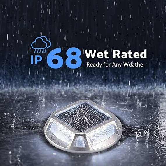 IP68 Waterproof Solar Deck Lights for Outdoor Garden, Stairs, and Walkways