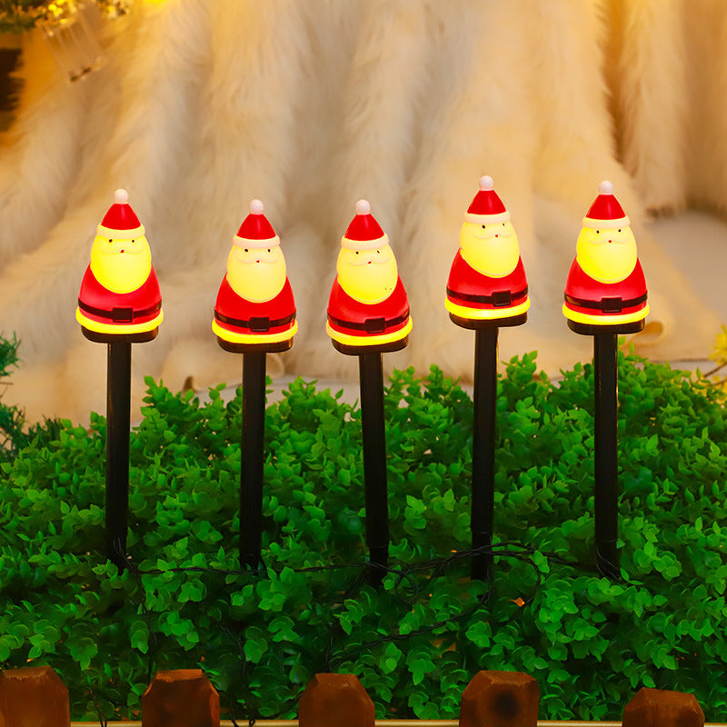 Santa Candy Cane Stake Lights for Outdoor Lawn and Garden, Christmas Solar-Powered Decorative Lights – Perfect for Yard and Patio Decor | Outdoor Solar Christmas Lights.Christmas Light Stakes.