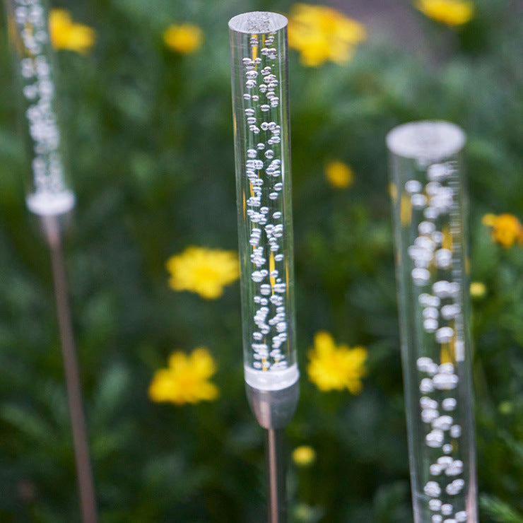 Quntis Luces de Columna de Burbuja que Cambian de Color Solar ¨C Luces de Estaca Impermeables para Jardín, Patio y Decoración de Vacaciones