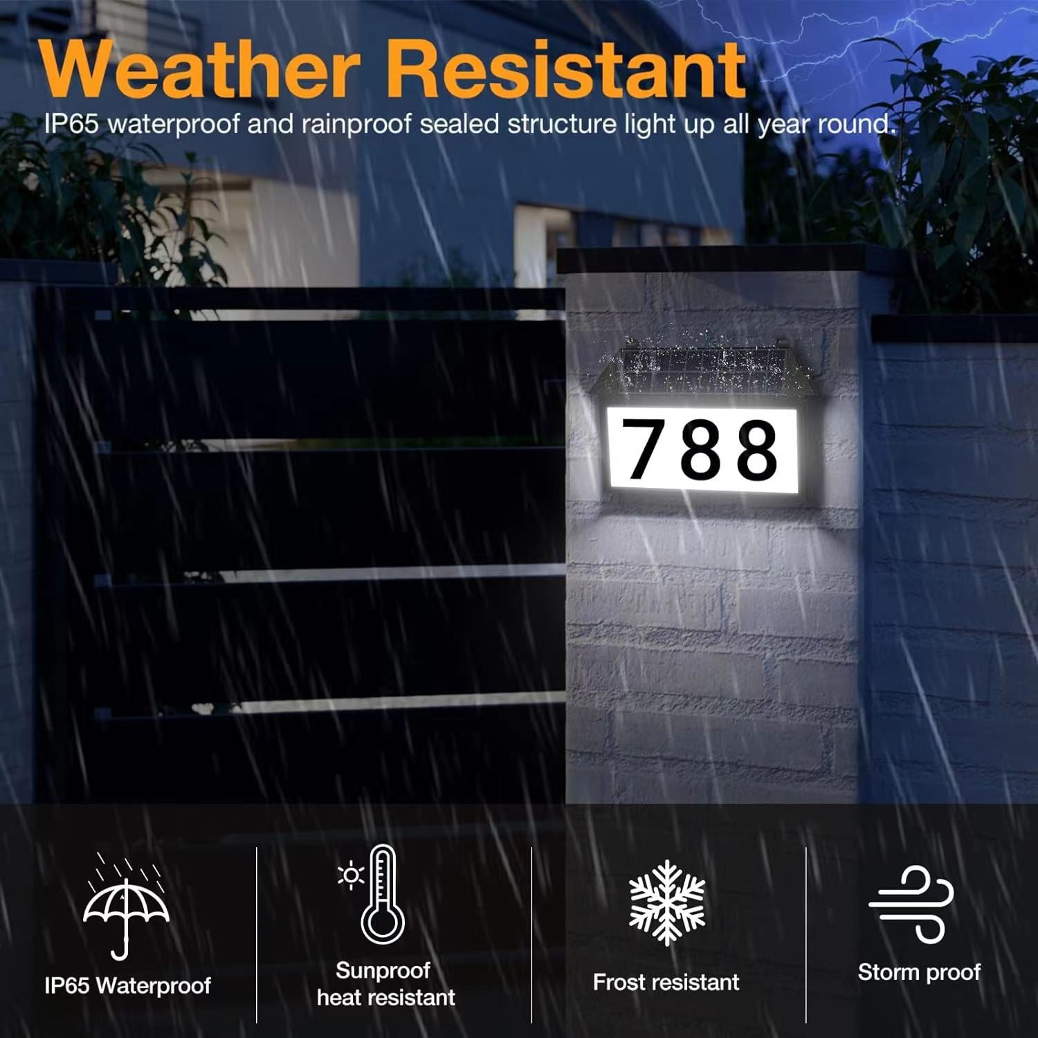 Solar House Number Lights ¨C Waterproof LED Outdoor Doorplate Lighting for Gardens and Patios