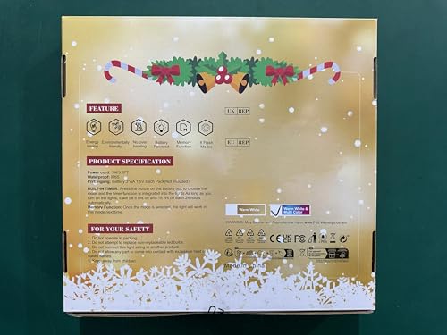 Quntis 4 Pack LED Christmas Pathway Lights Christmas Star Lights Battery Powered Garden Stake Lights with Colour Changing 8 Modes Timer IP65 Waterproof for Xmas Holiday Path Yard Lawn Decoration