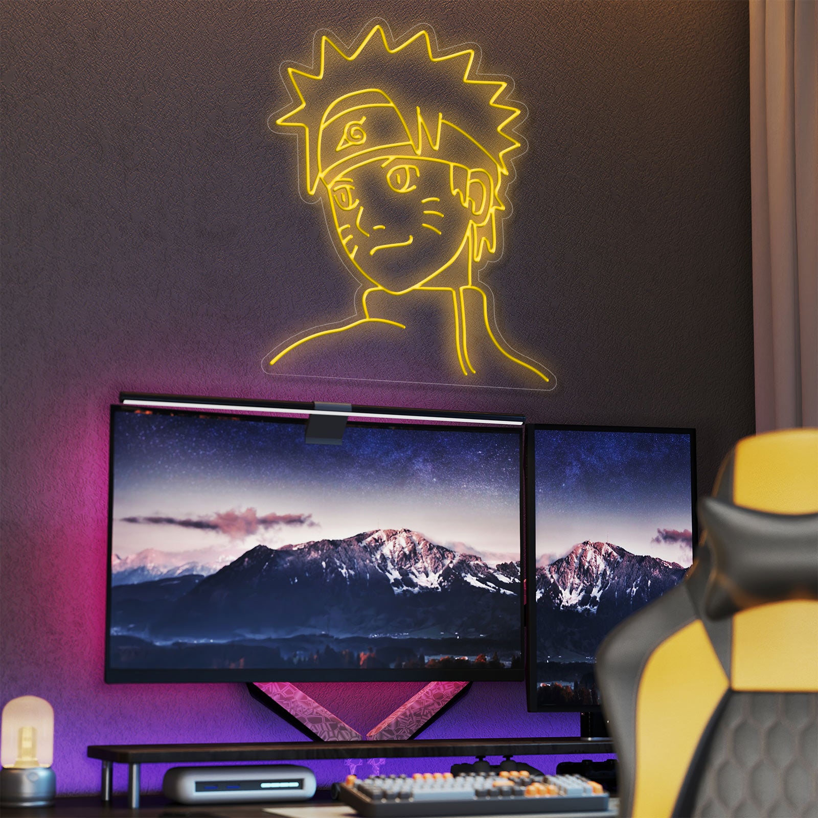 Neon Naruto Sign ¨C Warm Orange Glow Featuring Iconic Anime Character for Personal Rooms, Themed Caf¨¦s, and Comic Stores