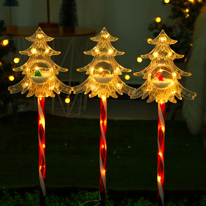 New 1-To-5 Solar-Powered Waterproof Christmas Tree Ground Stake Lights – Perfect for Outdoor Patio and Lawn Party Decor