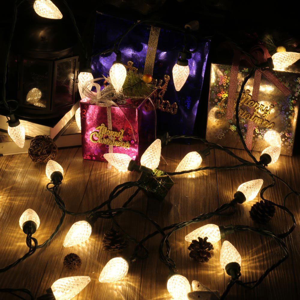 Quntis C6 Strawberry String Lights ¨C Indoor/Outdoor Mini Christmas Lights for Holiday Decor