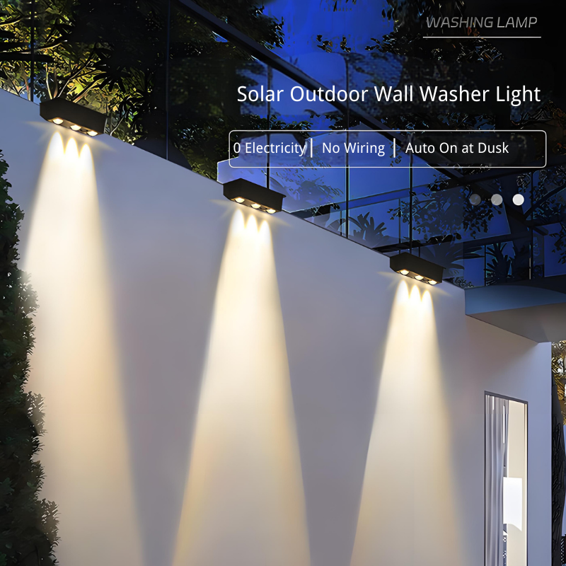 Solar Wall Lights for Outdoor Garden, Patio, and Balcony ¨C Waterproof Solar Wall Wash Lights