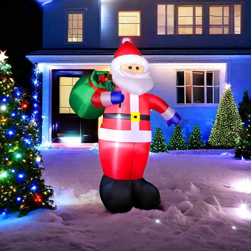 3.6m Inflatable Christmas Santa – LED Lighted Blow-Up Decoration with Gift Bag for Outdoor Holiday Display