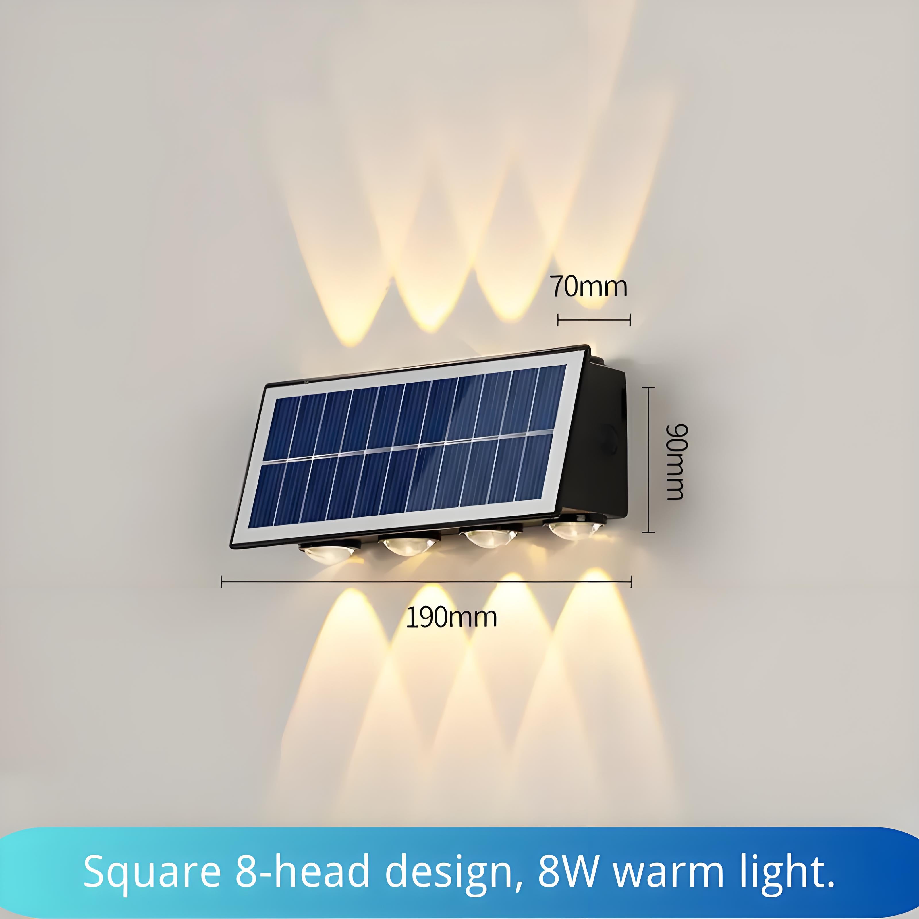 Solar Up & Down Wall Lights ¨C Waterproof Outdoor IP65 Wash Wall Lights for Garden & Courtyard