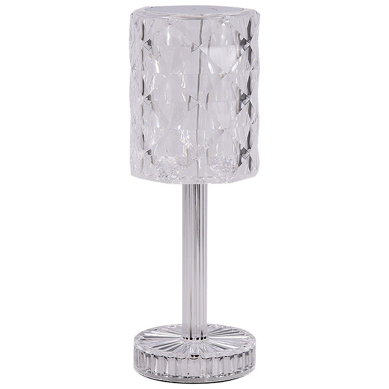 Touch Switch Diamond Touch Table Lamp ¨C Creative Bedroom Night Light, Rose Design, Rechargeable, Mood Lighting for Sleep