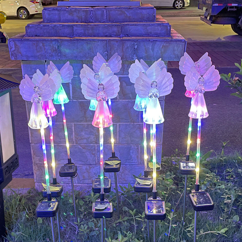 Quntis Lumières Anges Solaires LED IP65 ¨C Lumières de Piquet Décoratives de Noël Étanches pour Décoration de Jardin et de Pelouse de Fête